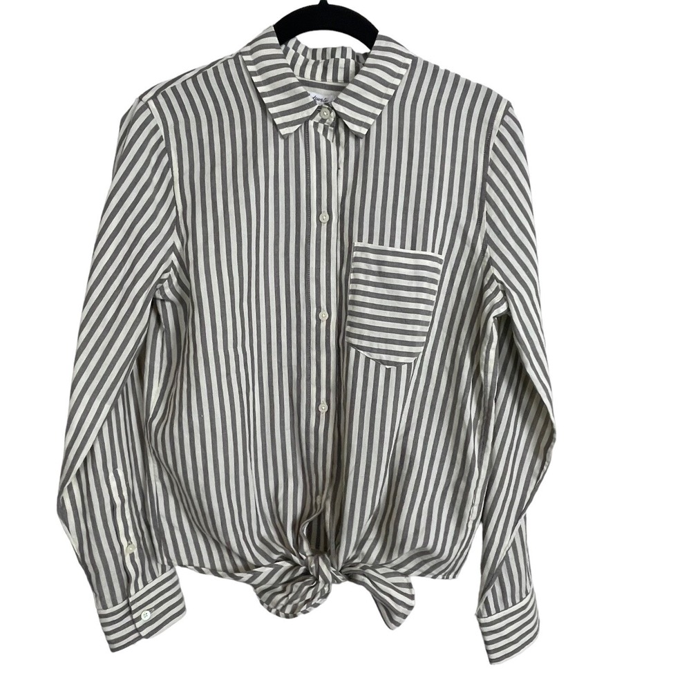 NWT‎ Madewell Striped Crop Top XS Coastal Clean Girl Minimalist Casual